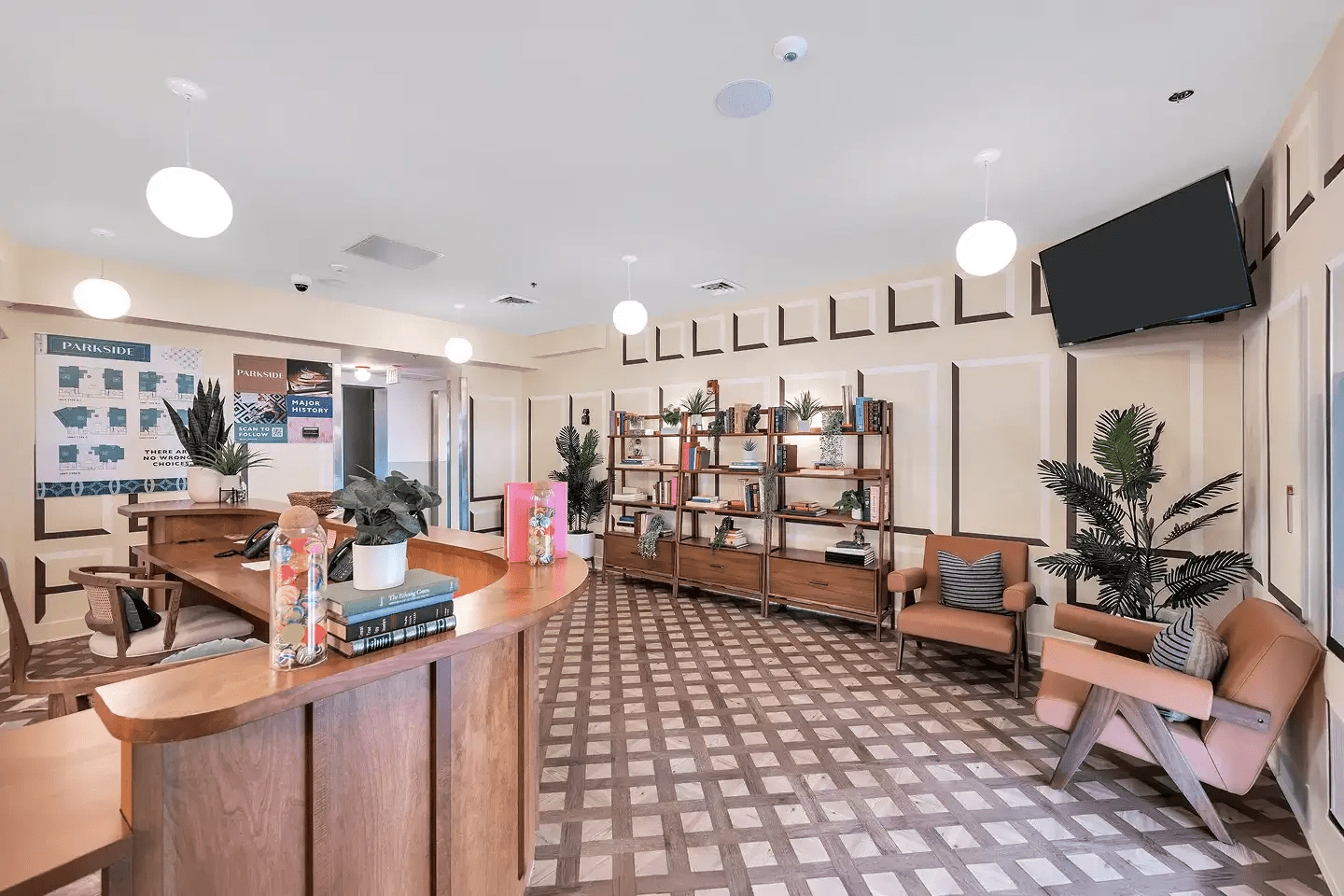 Student apartment lobby